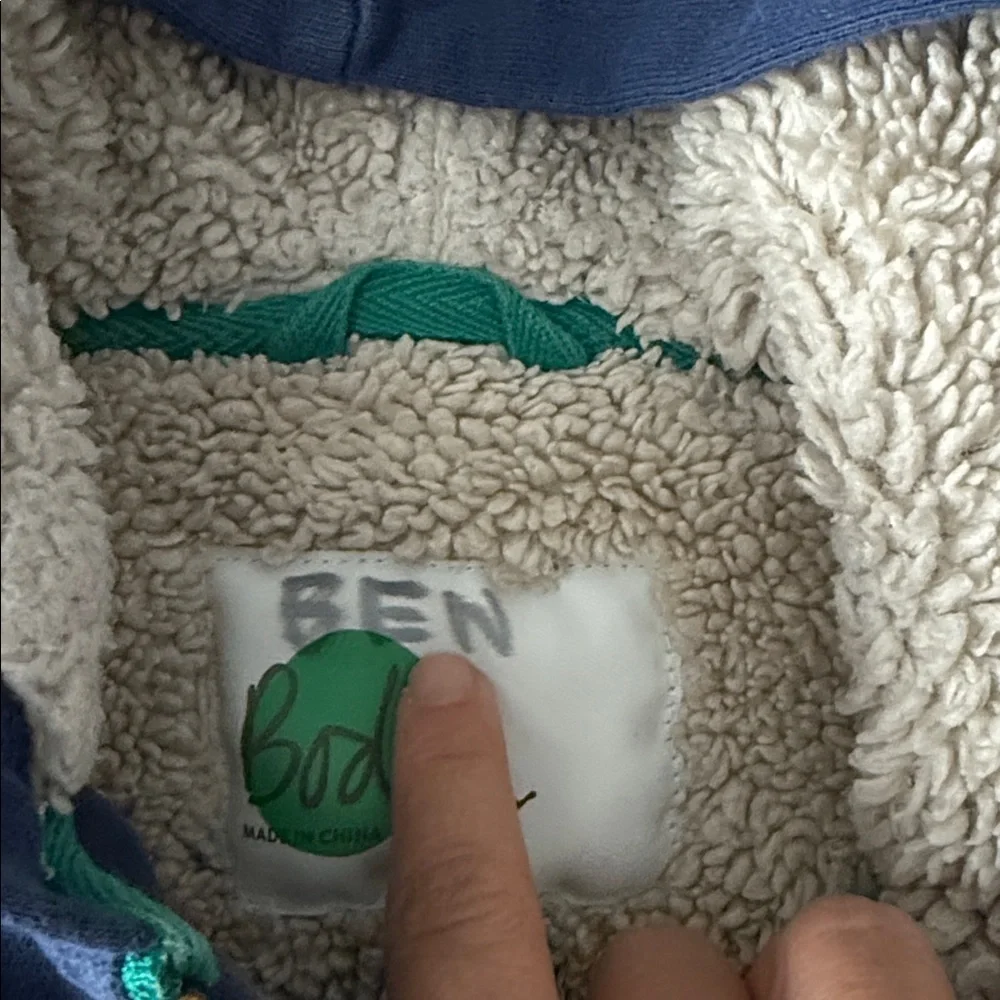 MINI BODEN Shaggy Lined Hoodie Cozy. Size 5-6y